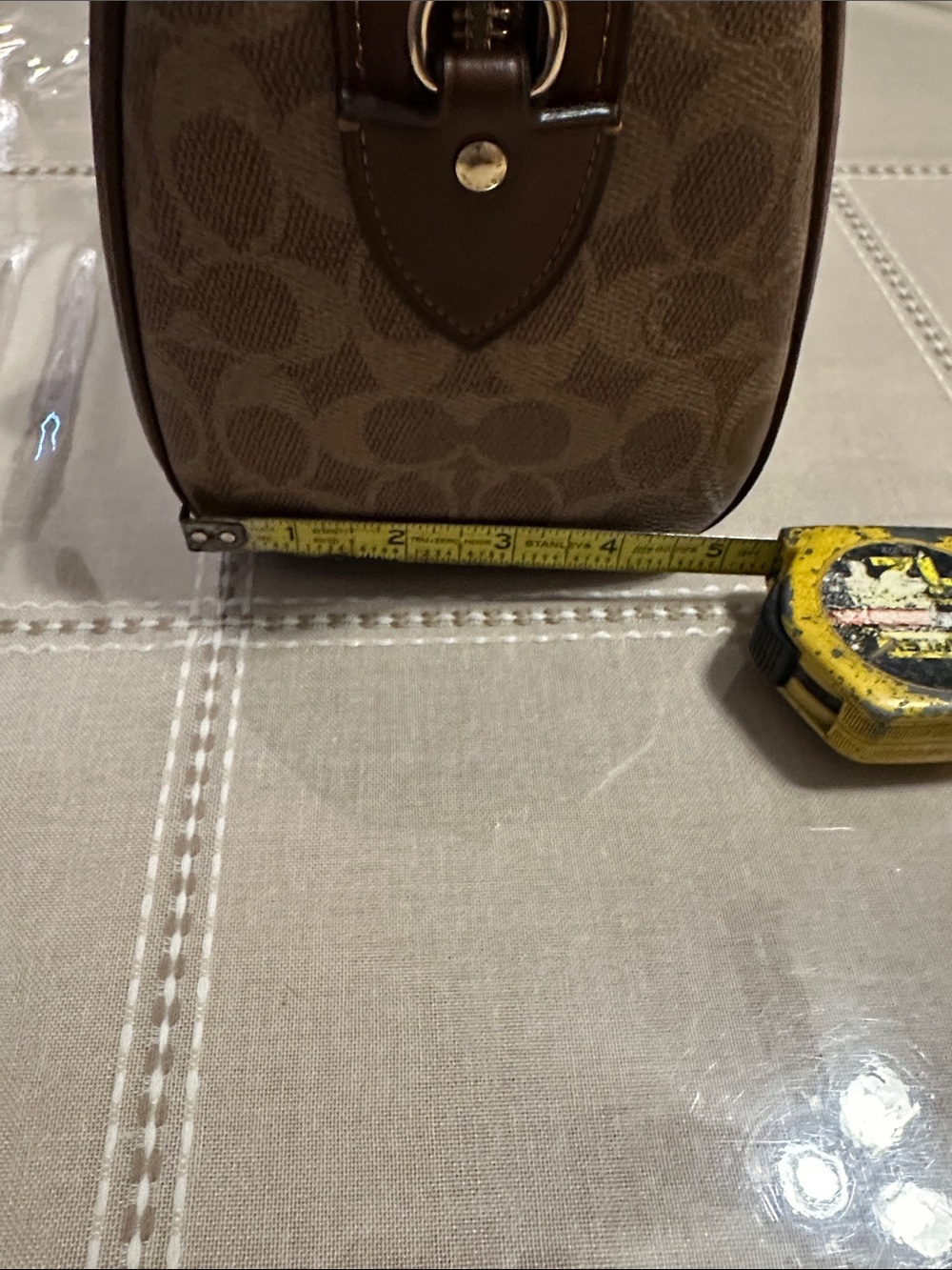 Coach Brown Signature Canvas Satchel with Gold Hardware - Picture 9 of 9